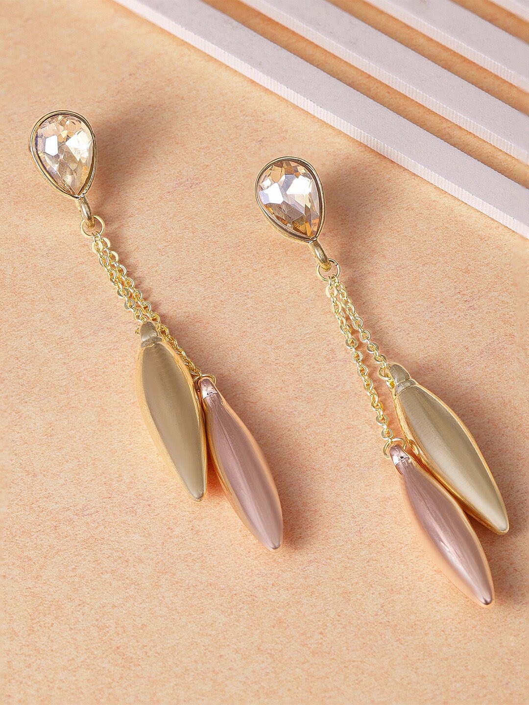 

Rubans Voguish Gold-Plated Classic Drop Earrings