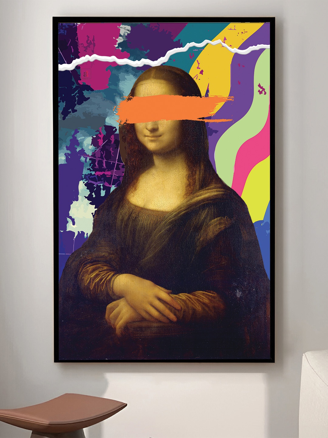 

Art Street Black & Brown Mona Lisa Painted Graffiti Wall Art
