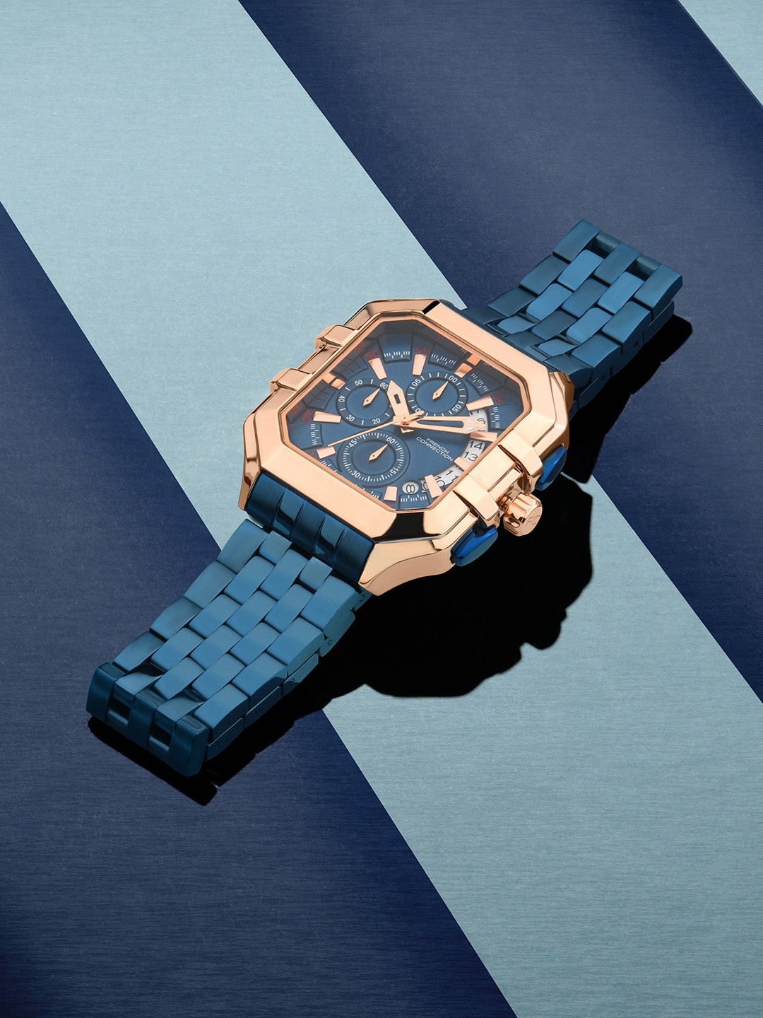 

French Connection Men Multi Function Analogue Watch FCF01UM, Blue