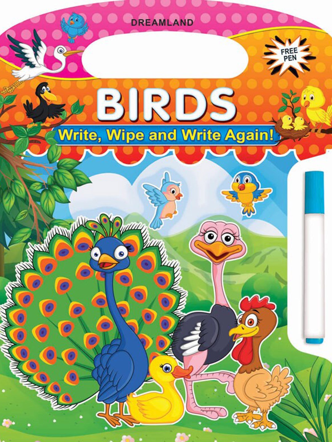 

Dreamland Kids Birds Early Learning - Write & Wipe Book, White