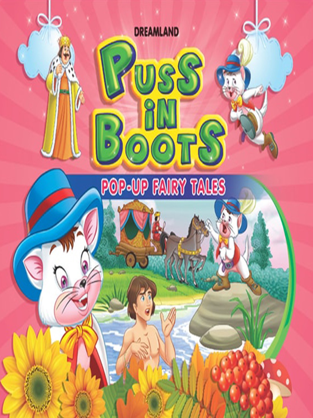 

Dreamland Pop-Up Fairy Tales - Puss In Boots : Story Book For Kids, Pink
