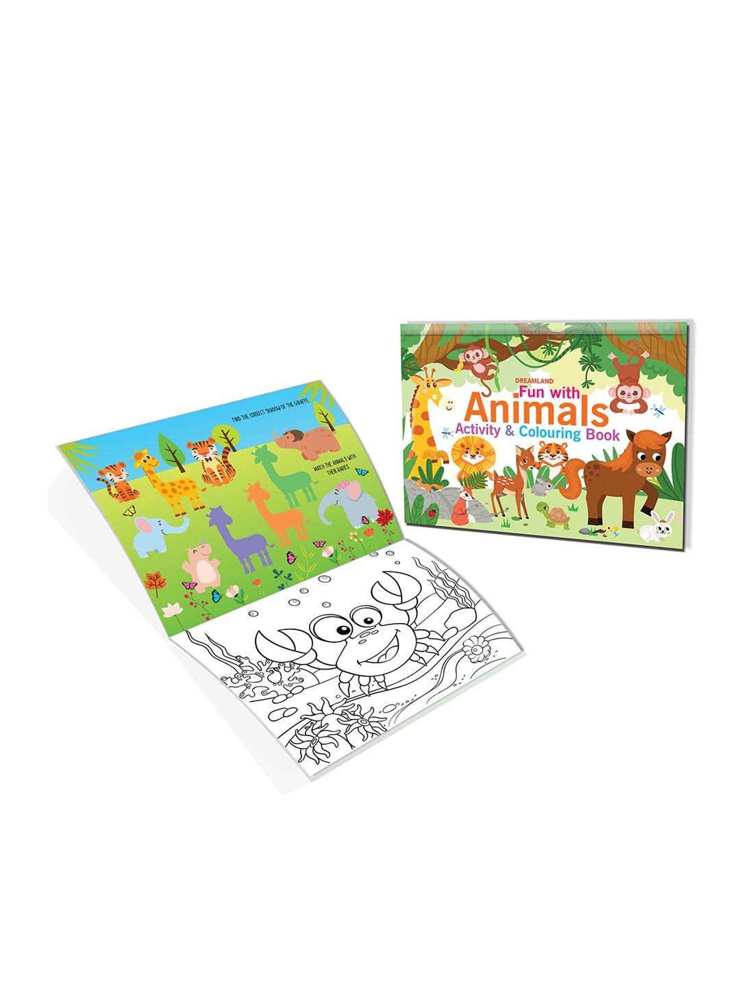 

Dreamland Kids Fun with Animals Activity & Colouring : Activity Book for kid, Green