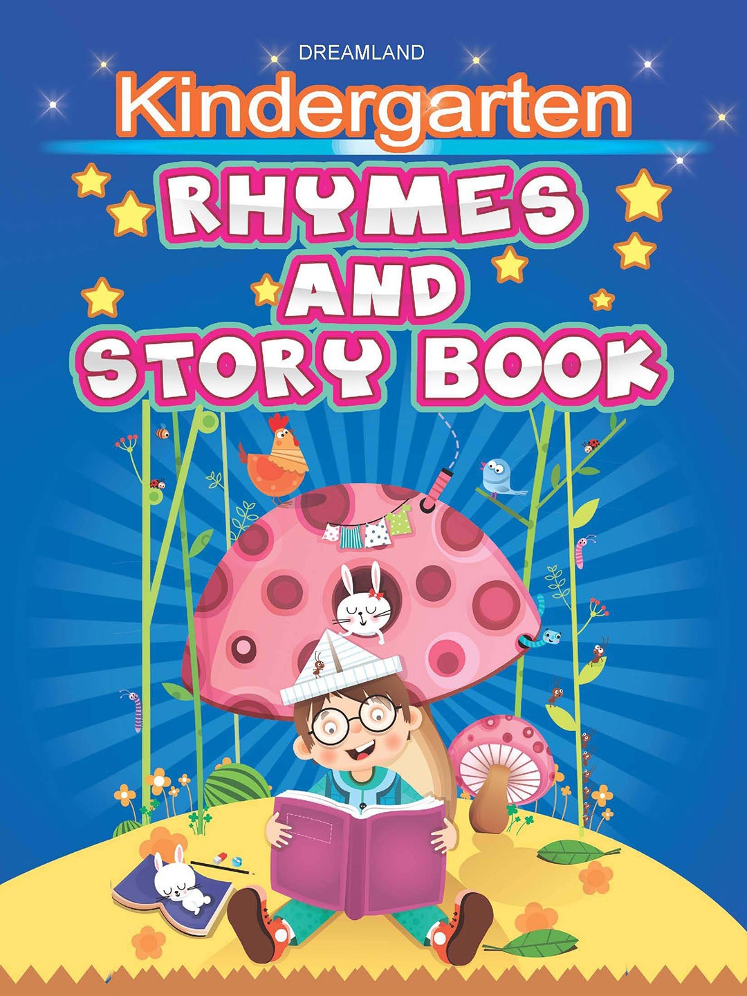 Dreamland Kids Kindergarten Rhymes & Story Book, Blue