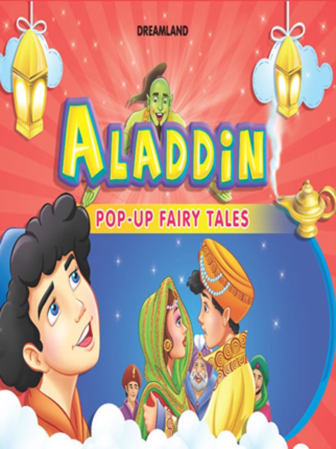 Dreamland Kids Pop-Up Fairy Tales - Aladdin Story books, Red
