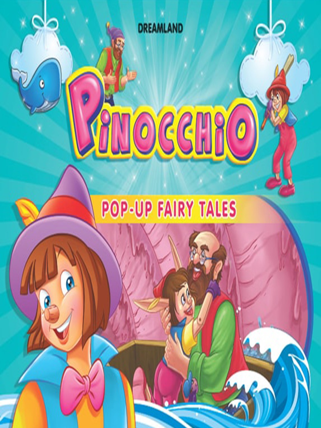 

Dreamland Kids Pinocchio Pop-Up Fairy Tales Story Book, Blue