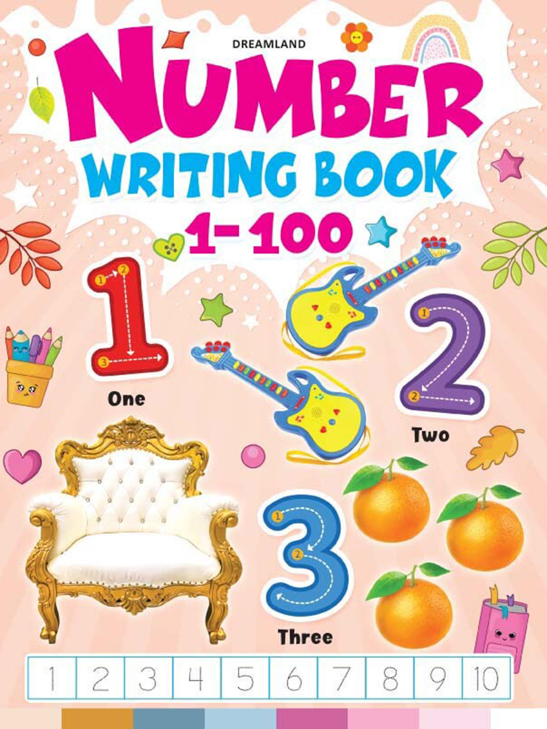 

Dreamland Kids Number Writing Book 1-100 Early Learning Book, White