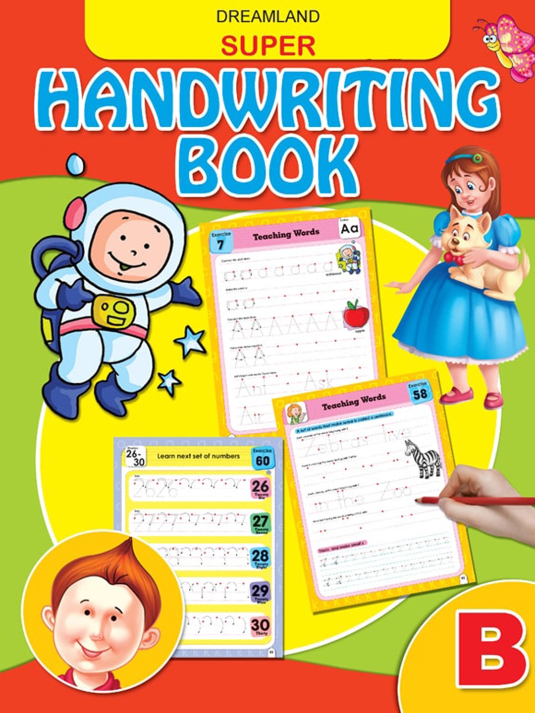 

Dreamland Kids Hand Writing Book Part - B Early Learning Book, Red