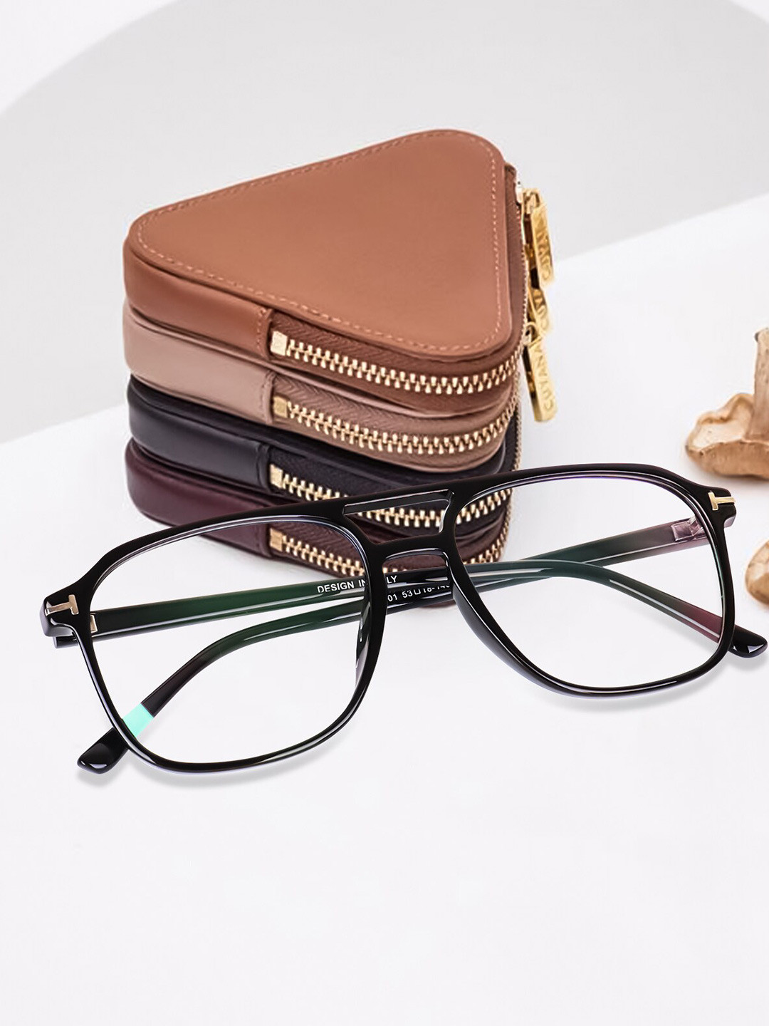 

Peter Jones Eyewear Unisex Full Rim Square Frames, Black