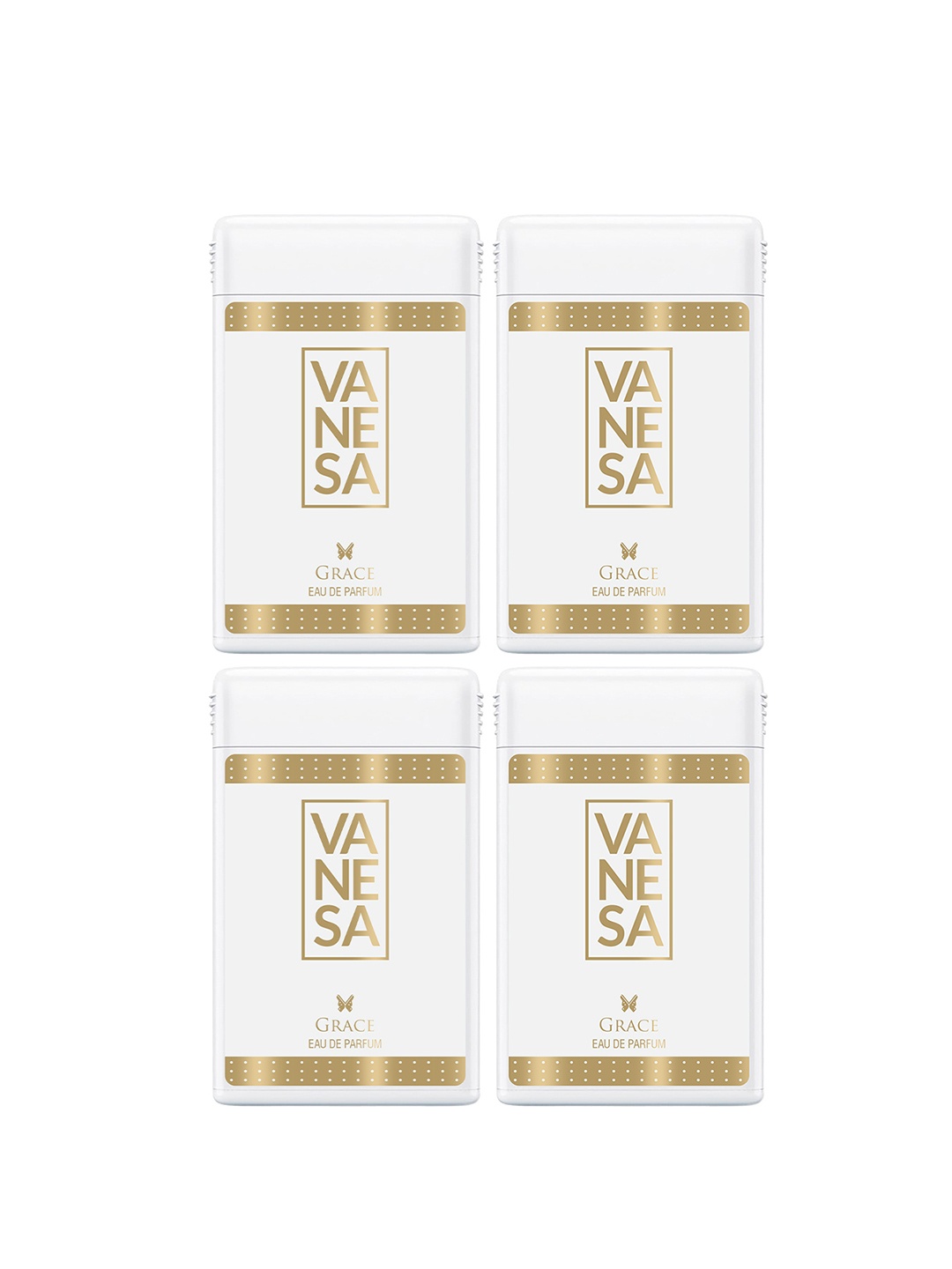 

Vanesa Women Set Of 4 Grace Long Lasting Pocket Eau De Parfum - 18ml Each, White
