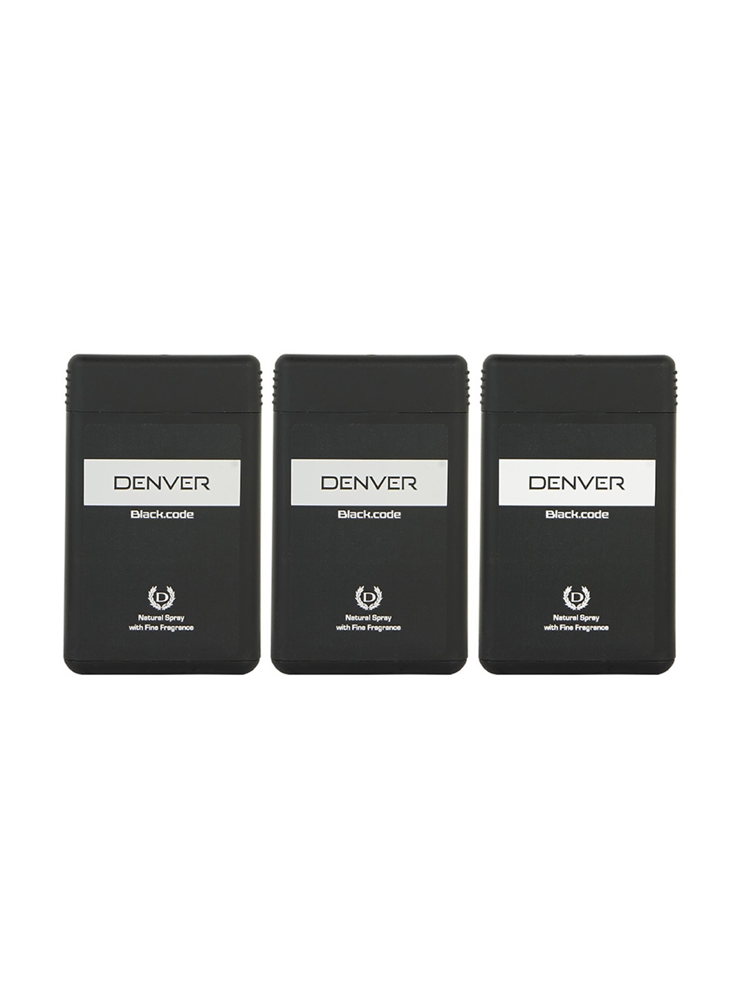 

Denver Men Set Of 3 Black Code Fine Fragrance Long Lasting Pocket Perfume - 18ml Each