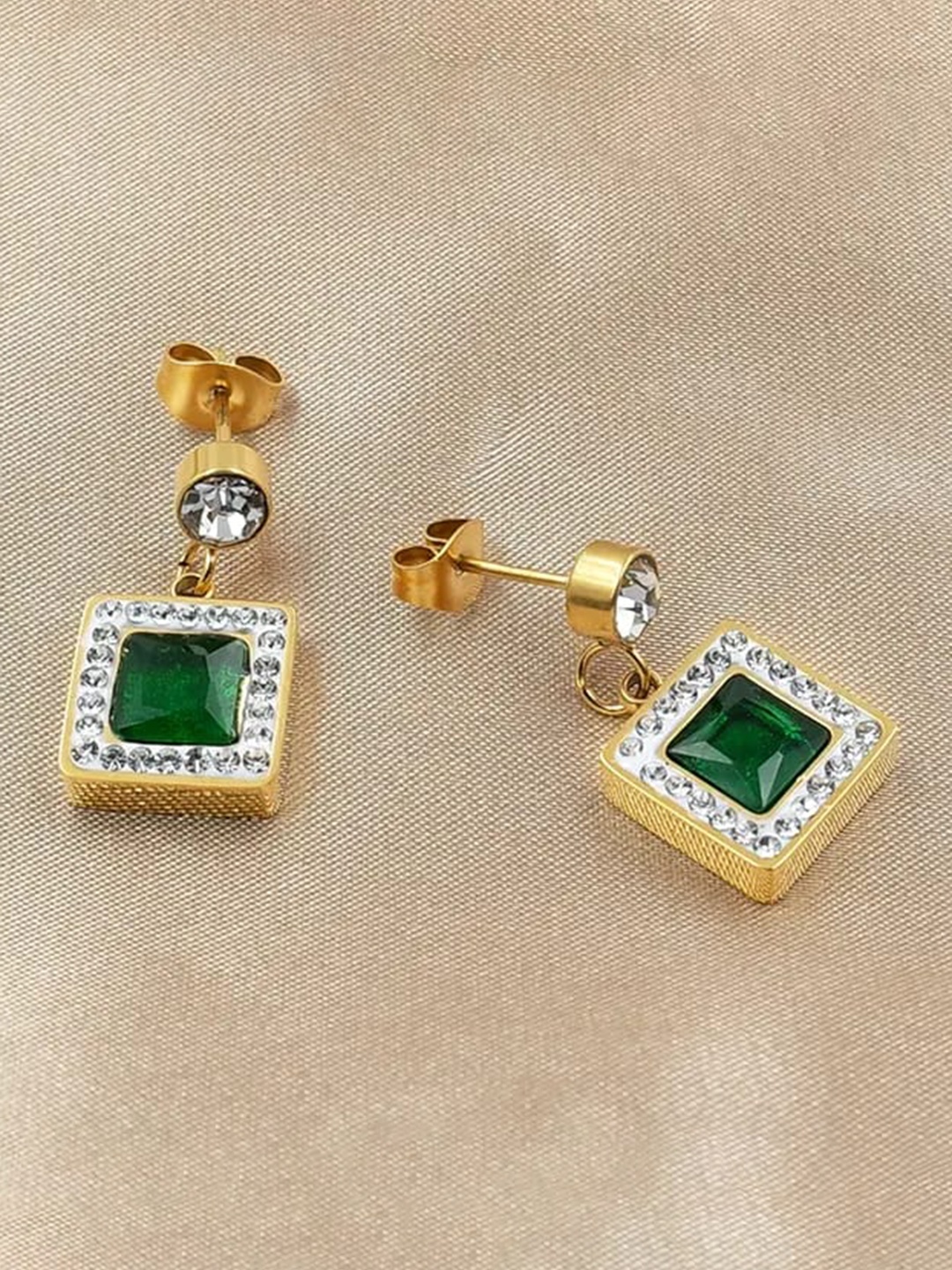 

VIEN Gold-Plated Stainless Steel Geometric Drop Earrings
