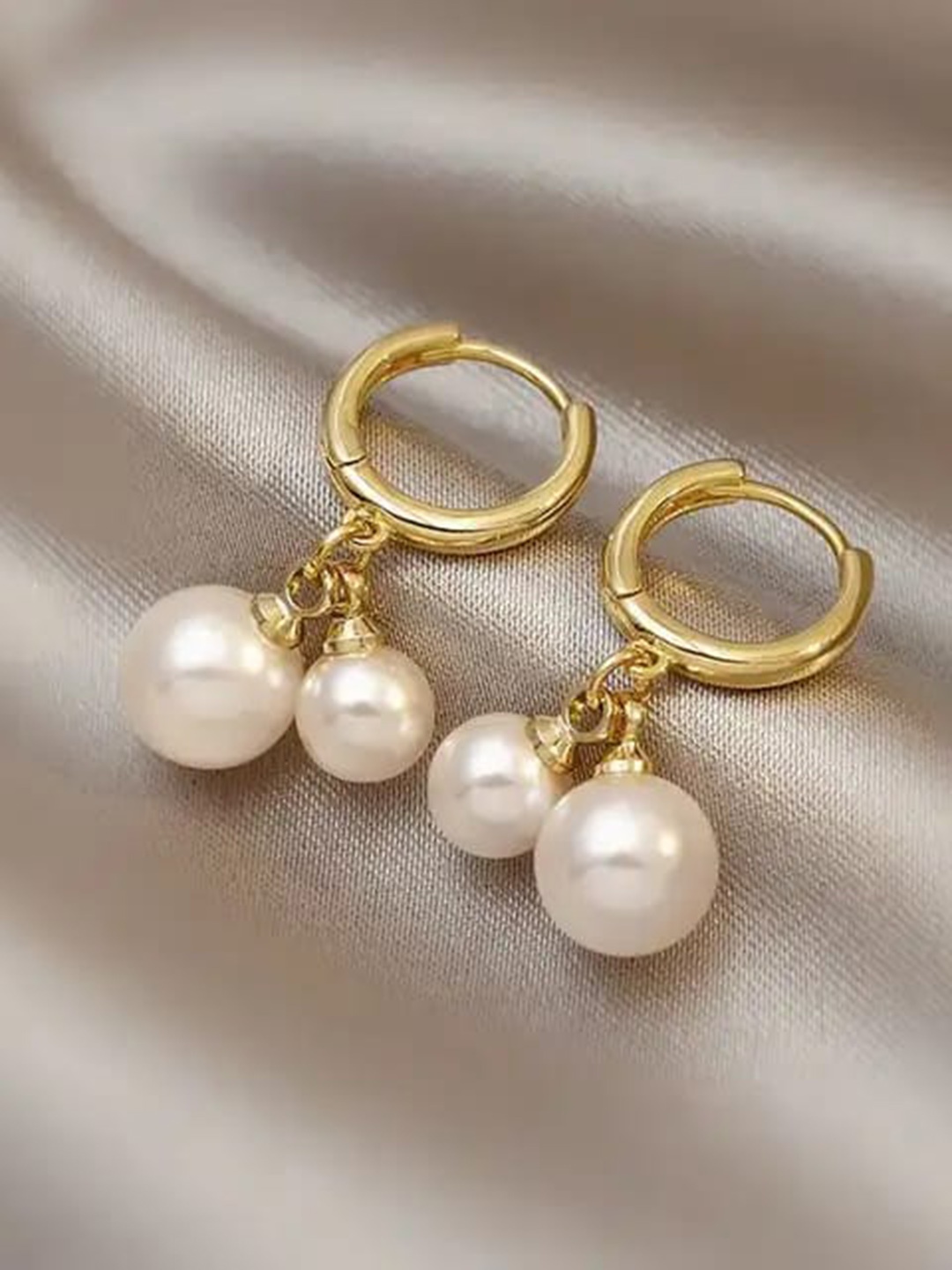 

VIEN Gold-Plated Circular Drop Earrings