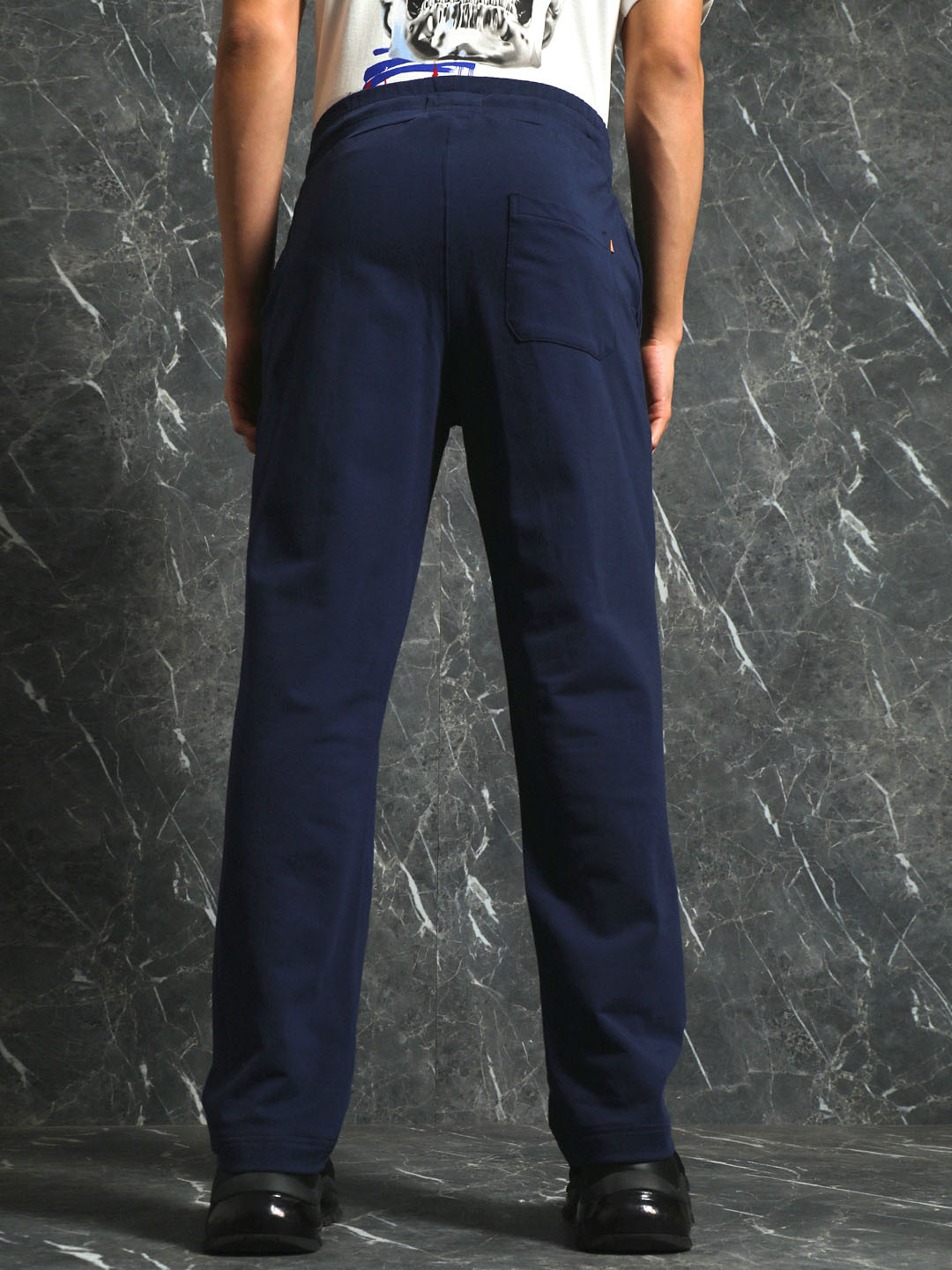 

Breakbounce Navy Blue Men Straight Fit Regular Trouser