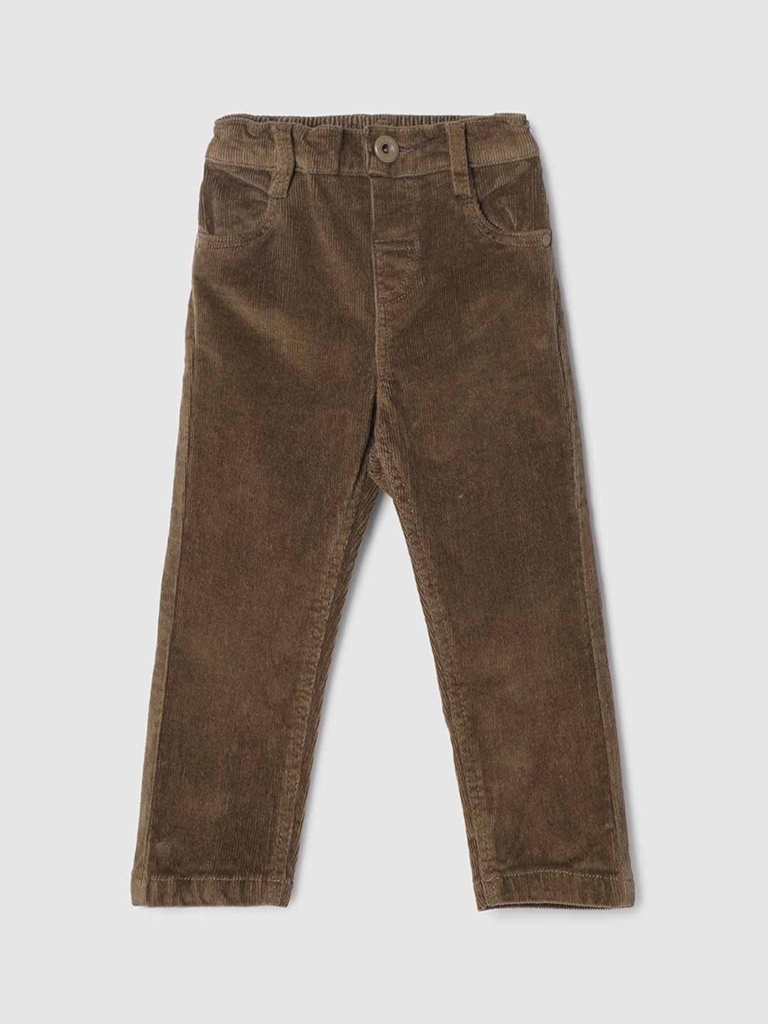 

max Boys Plain Corduroy Pure Cotton Regular Trousers, Brown