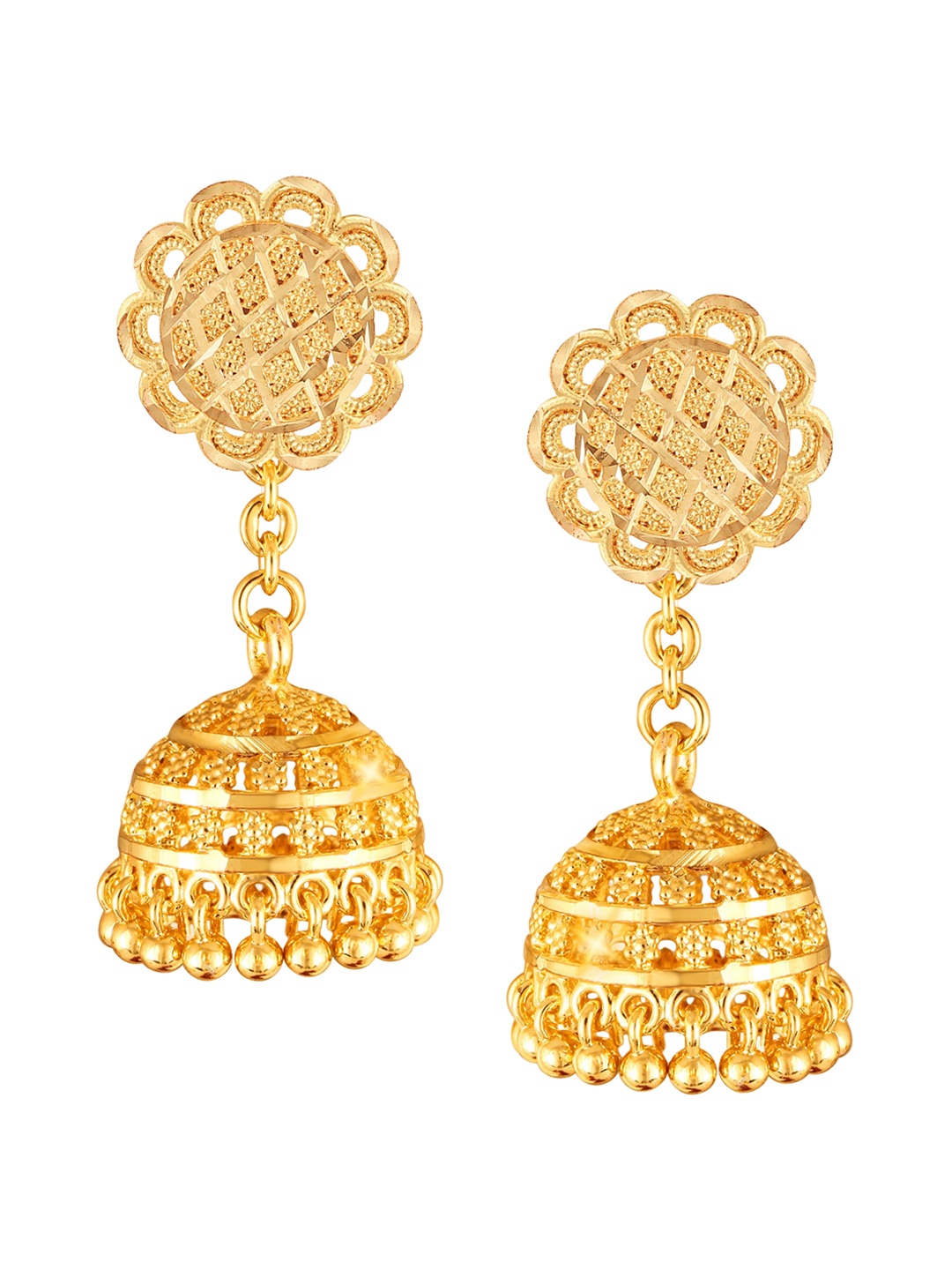

Vighnaharta Gold-Plated Dome-Shaped Removable Jhumka