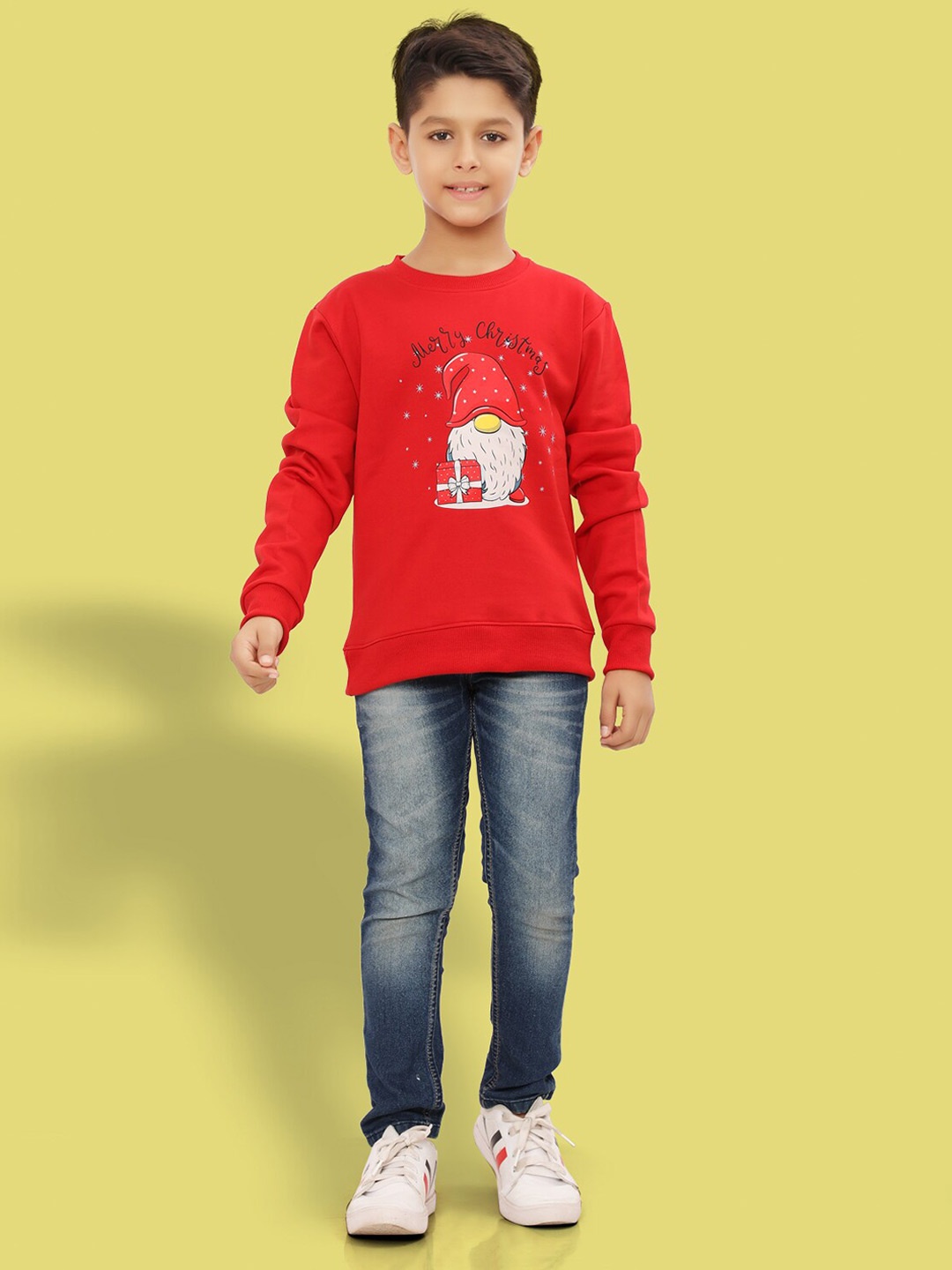 

Ninos Dreams Boys Typography Printed Cotton Sweatshirt, Red