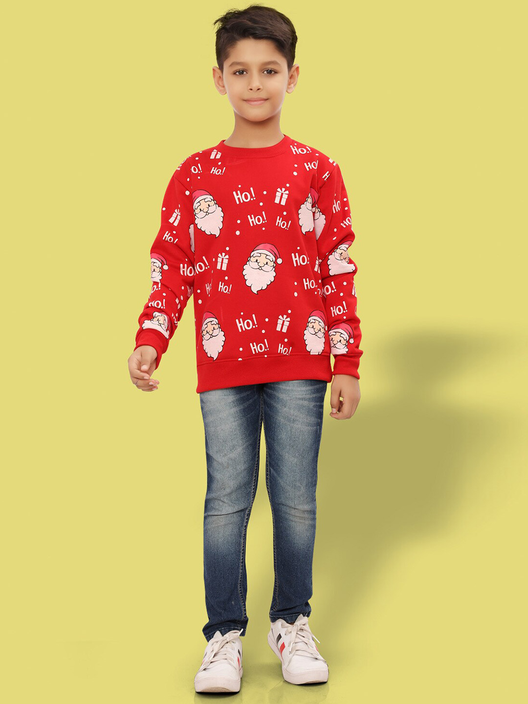 

Ninos Dreams Boys Typography Printed Cotton Sweatshirt, Red