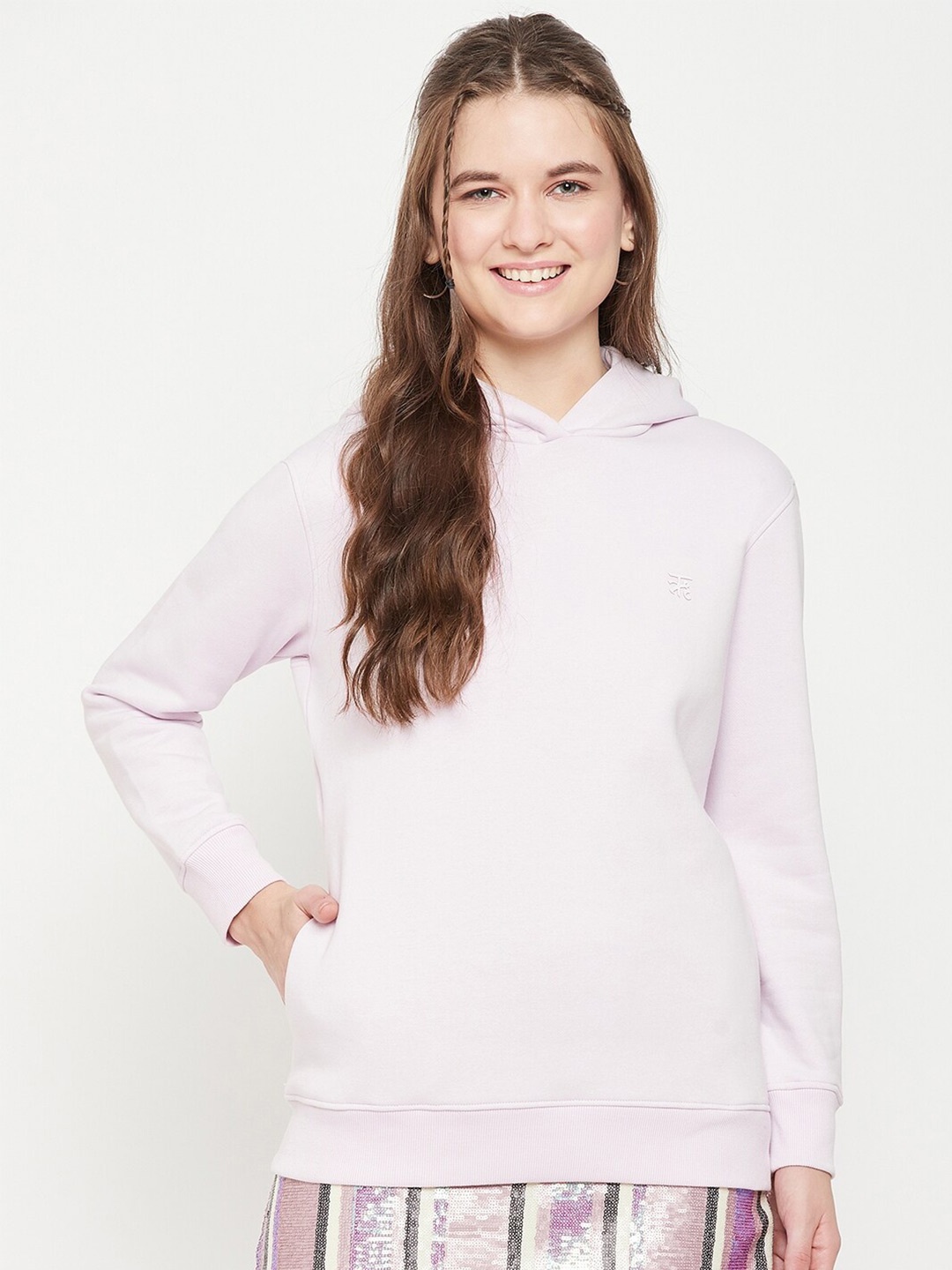 

EDRIO Hooded Fleece Pullover, Pink