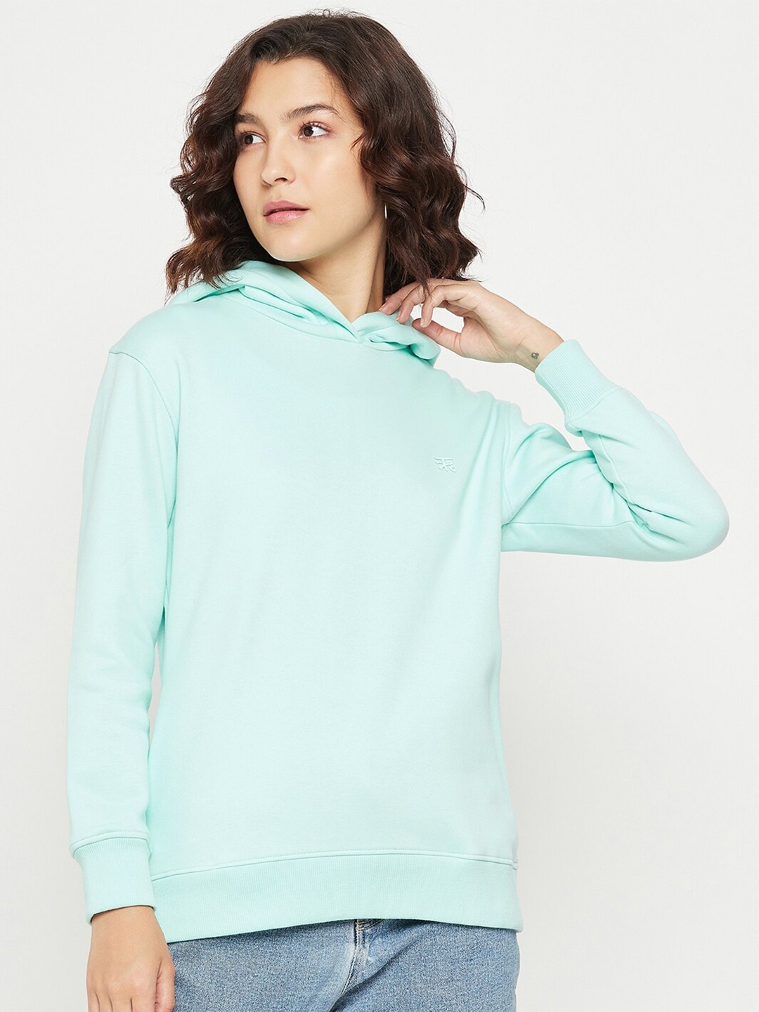 

EDRIO Hooded Fleece Pullover, Turquoise blue