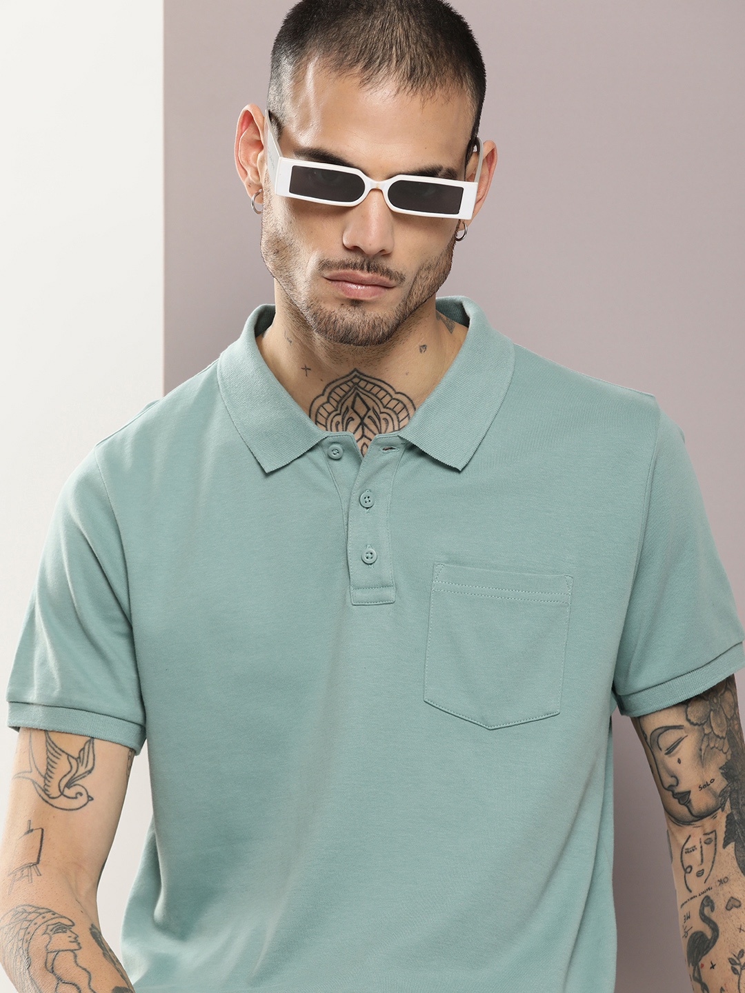

Kook N Keech Men Polo Collar Pure Cotton T-shirt, Blue