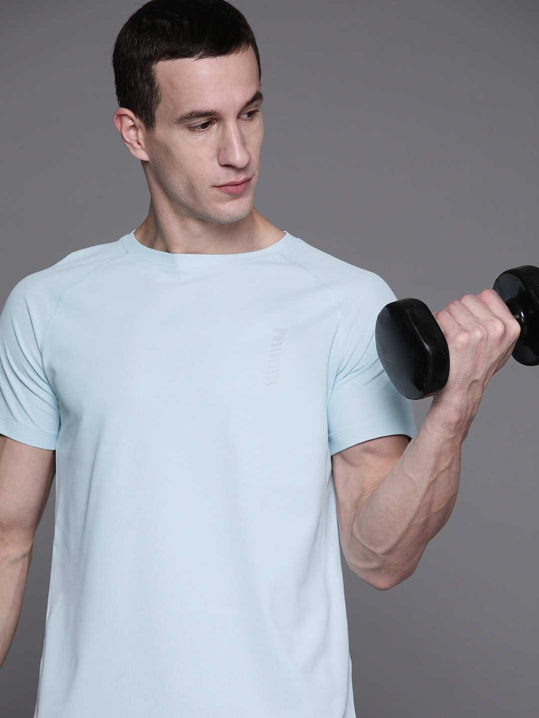 

HRX by Hrithik Roshan Men Raglan Sleeves Rapid-Dry Sports T-shirt, Blue