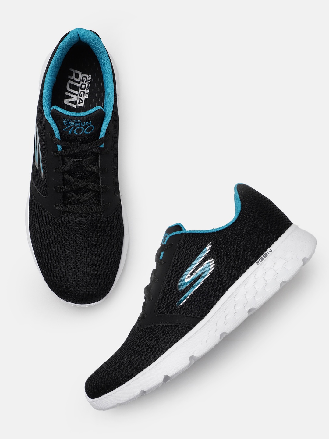 Skechers Men Go Run 400 Running Shoes, Black