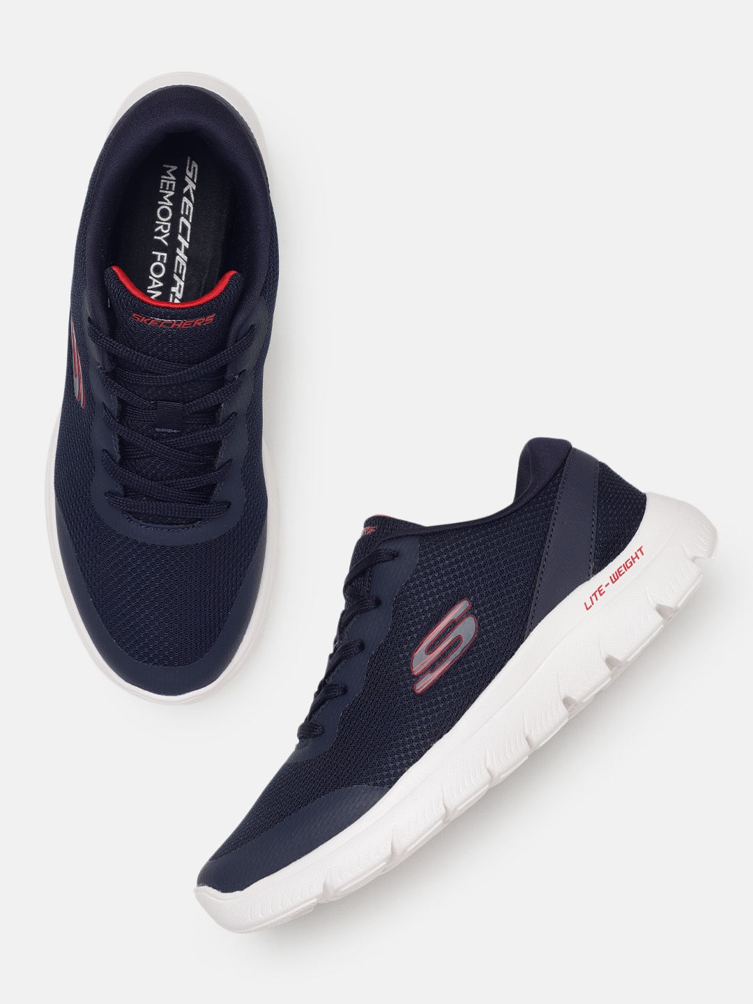 

Skechers Men SUMMITS Textured Sneakers, Navy blue