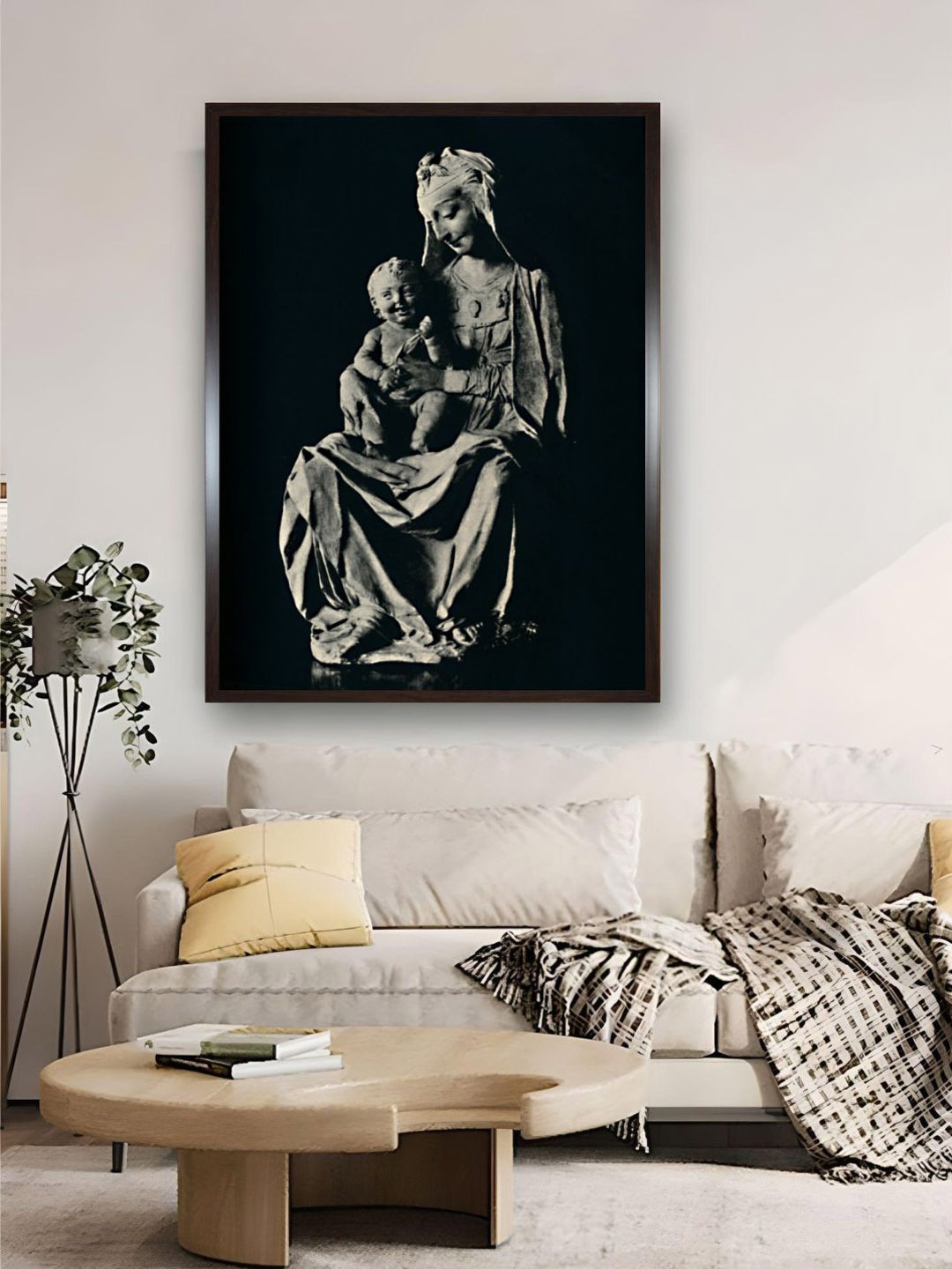 

The Art House The Madonna With The Laughing Child Canvas Painting Wall Art, Black