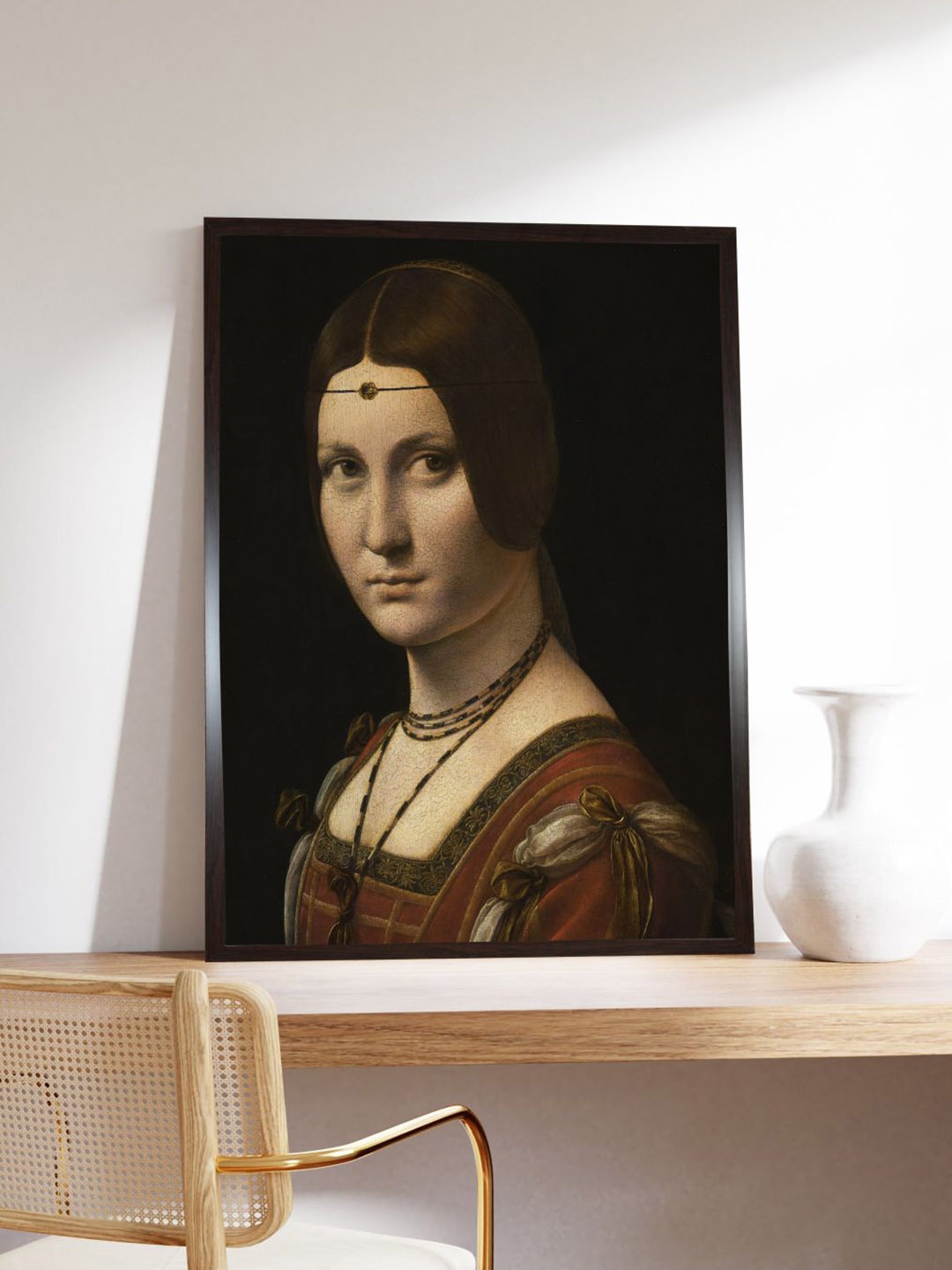 

The Art House Black La Belle Ferronniere Wall Painting