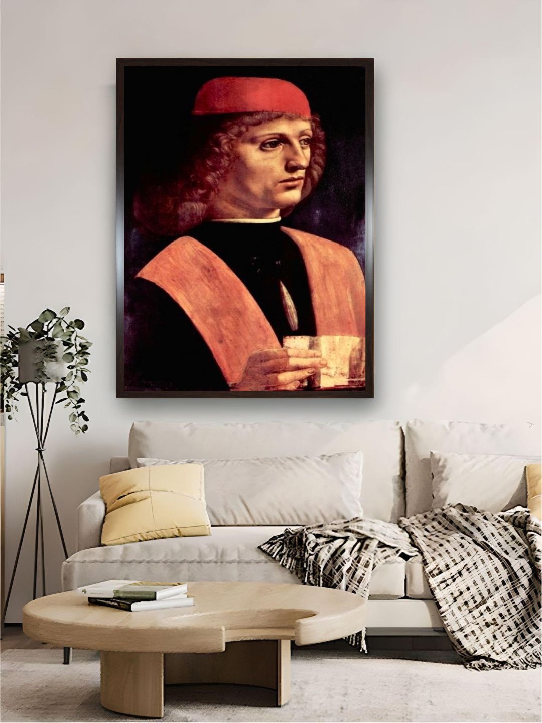 

The Art House Red & Black Portrait Of A Musician Painting Wall Art