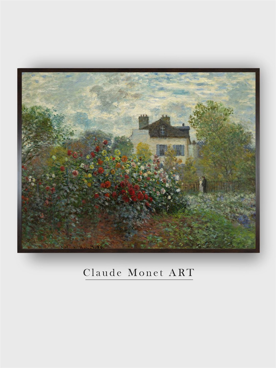 

The Art House Green Garden in Argenteuil Wooden Painting Rectangular Wall Art