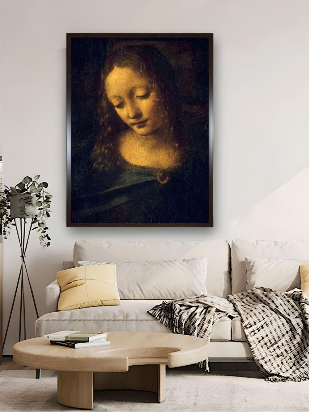 

The Art House Yellow & Black Virgin of the Rocks Painting Wall Art