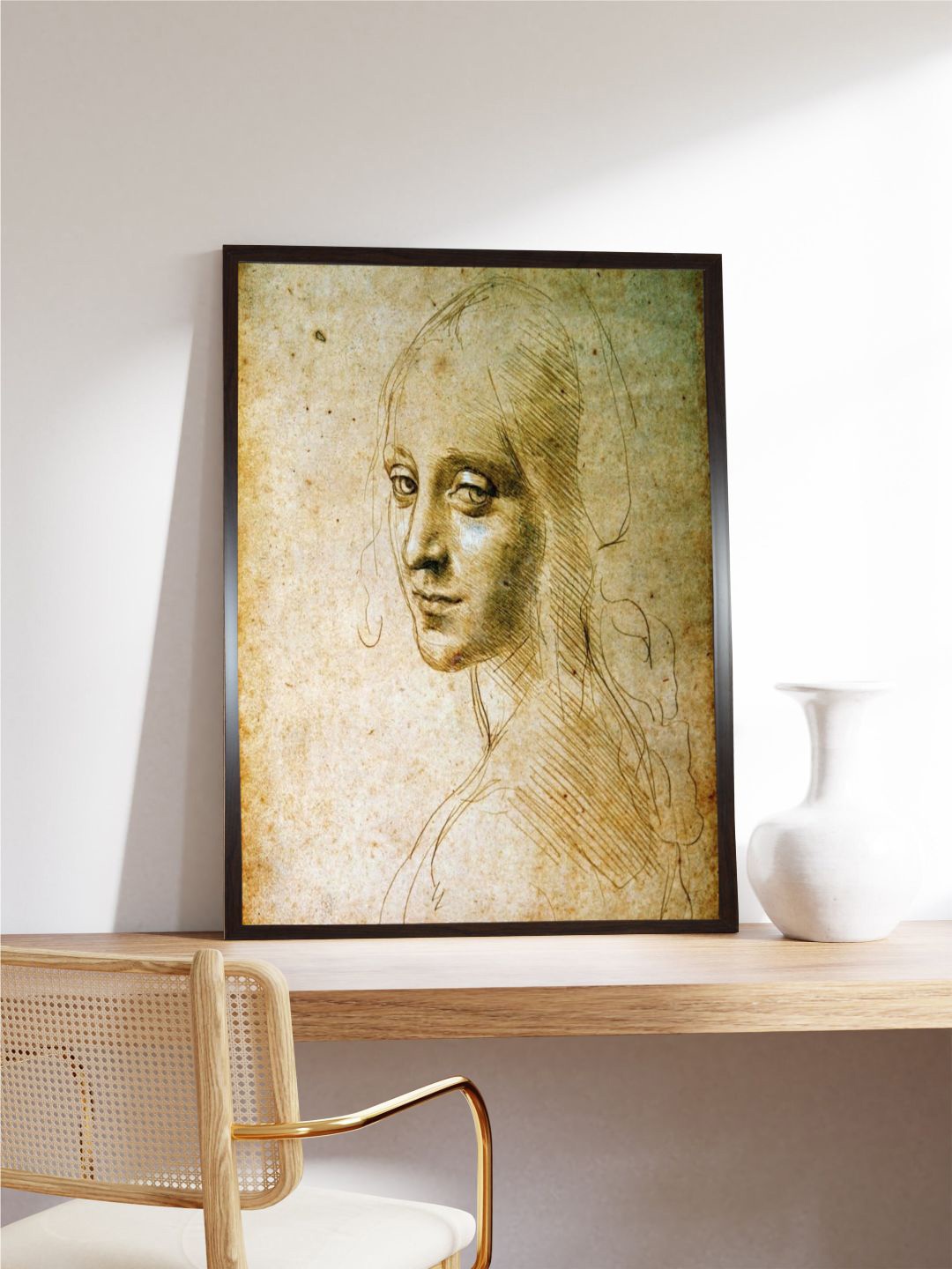 

The Art House Beige Abstract Wooden Painting Wall Art With Frame