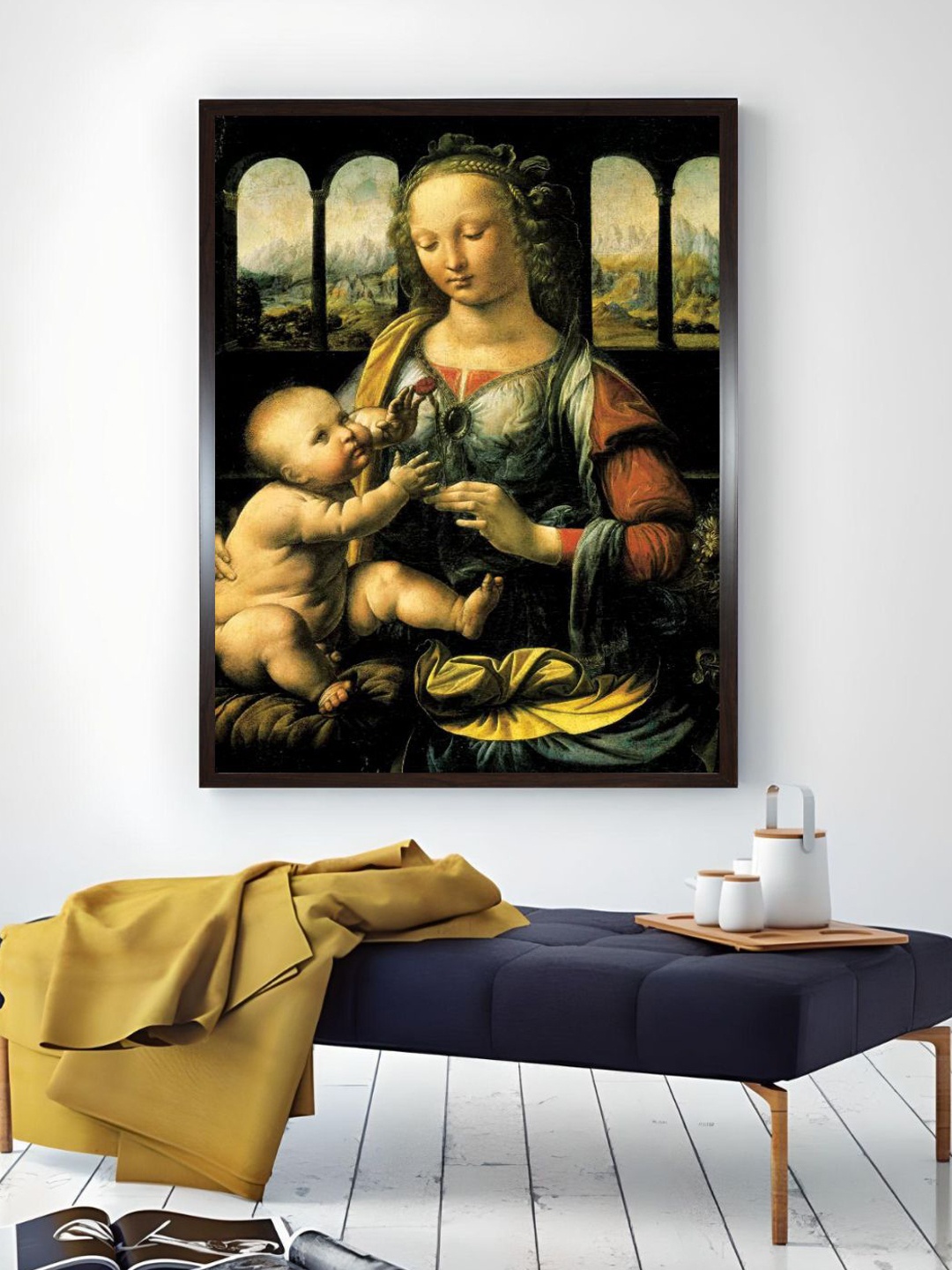 

The Art House Green & Black Madonna & Carnation Painting Wall Art
