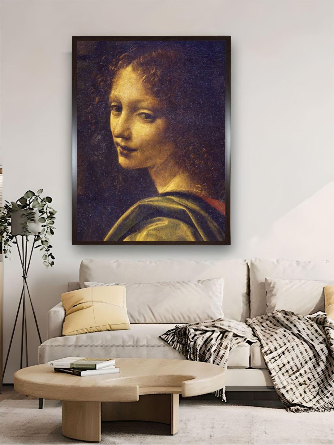 

The Art House Beige & Brown Face of Angel Painting Wall Art