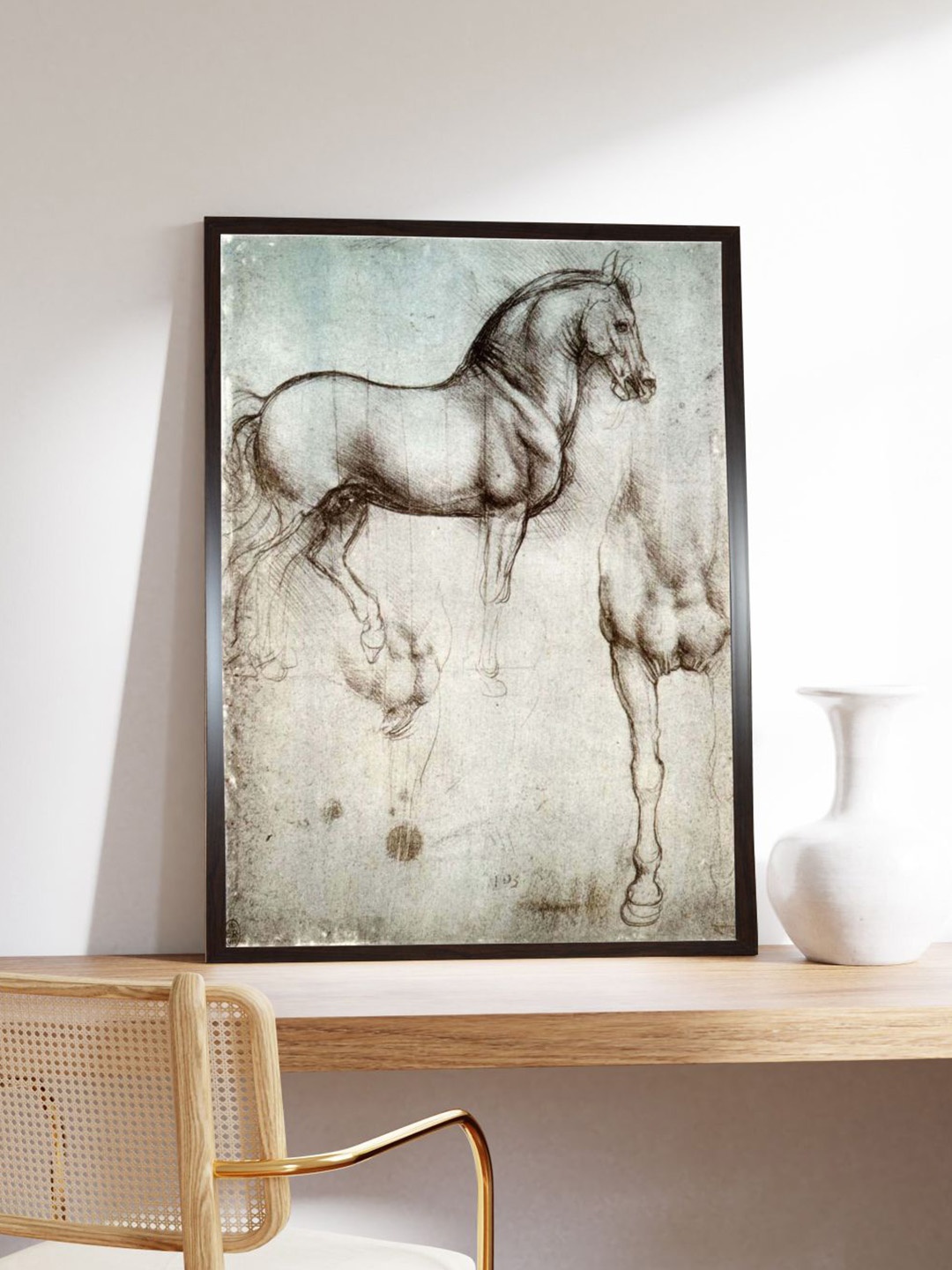 

The Art House Black & Grey Horse Canvas Painting Wall Art