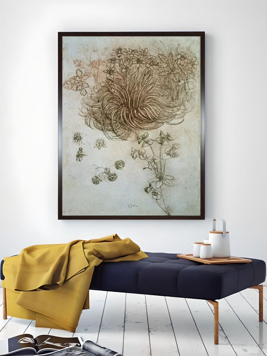 

The Art House Grey & Brown Star Of Bethlehem Anemone & Sun Spurge Wall Painting