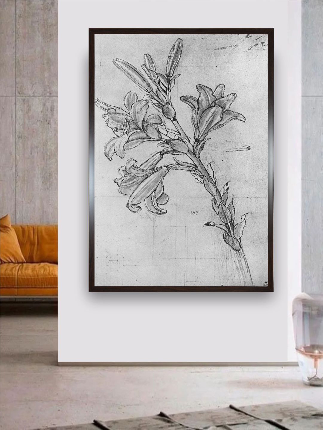 

The Art House Grey & Black Lily Painting Wall Art