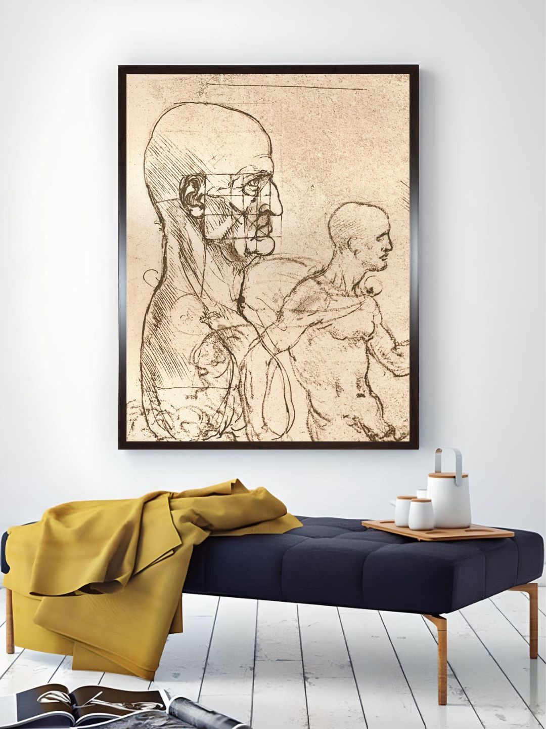 

The Art House Beige & Black Wood Painting Wall Art