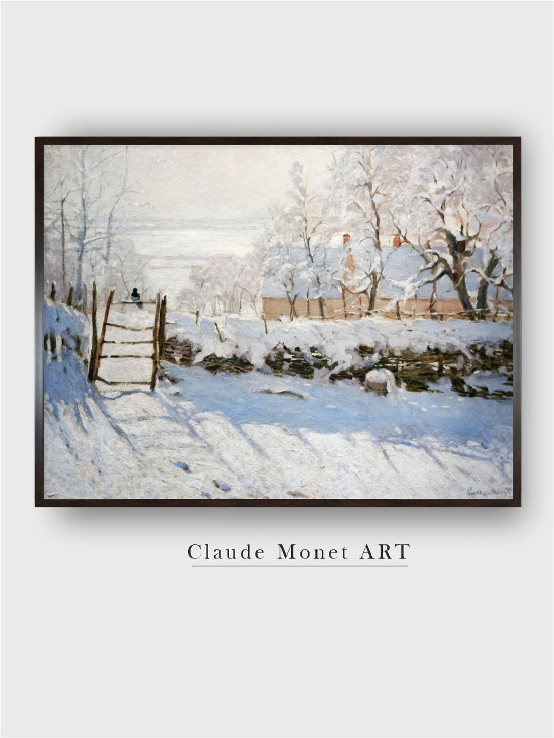 

The Art House White & Blue The Magpie Canvas Painting Wall Art