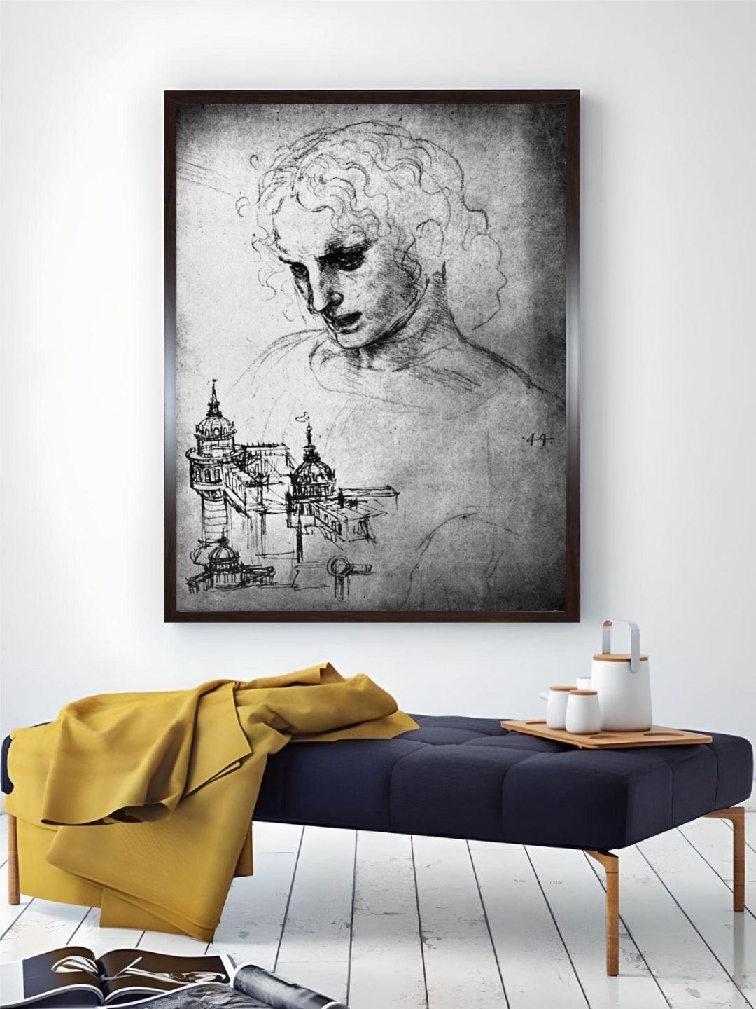 

The Art House Grey & Black Head of St James Wooden Rectangular Wall Art