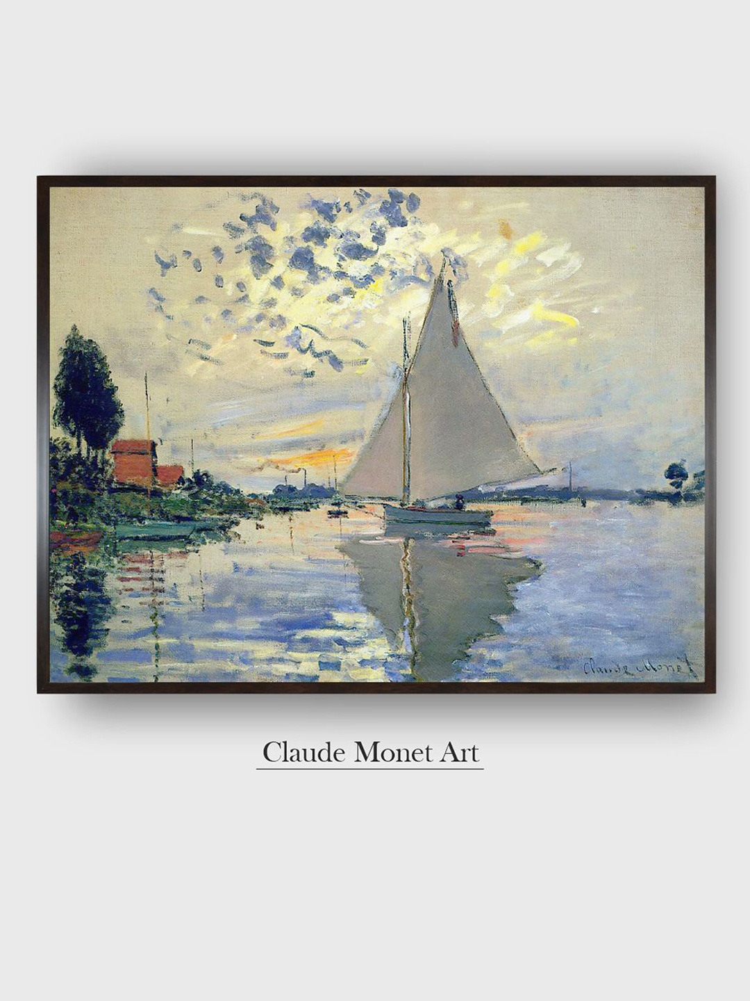 

The Art House White Sailboat Canvas Wall Painting