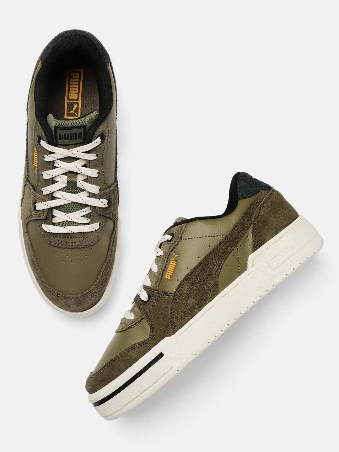 

Puma Unisex Perforated Leather CA Pro Lux Safari Sneakers, Green