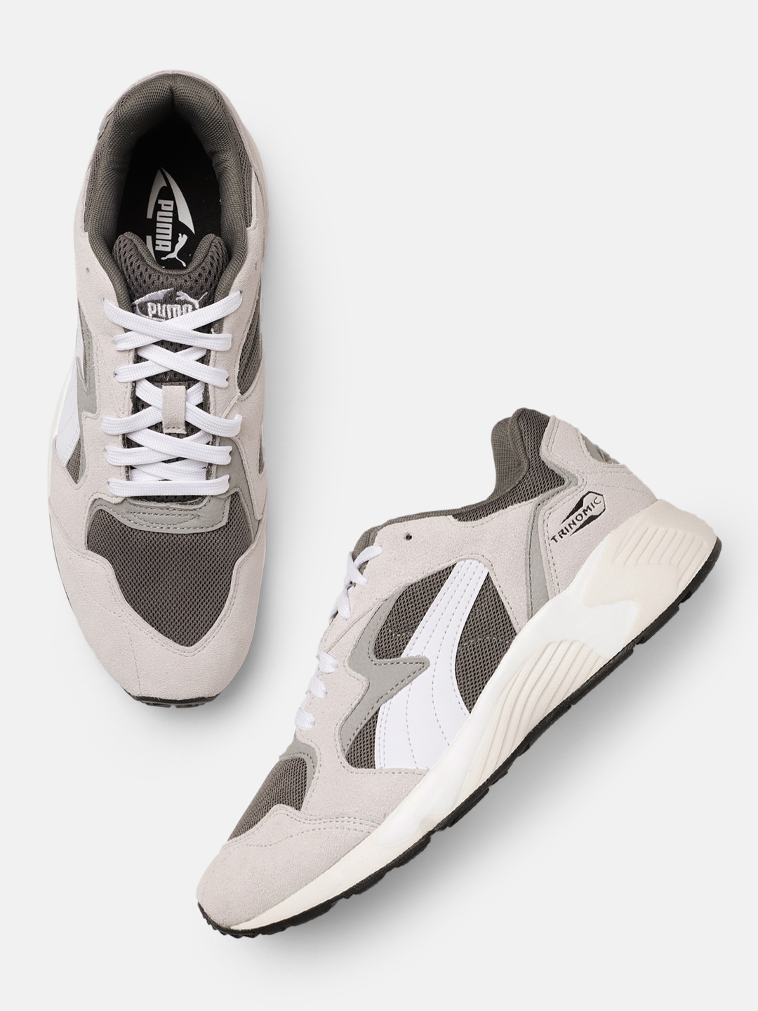 

Puma Unisex Prevail PRM Leather Sneakers, Grey