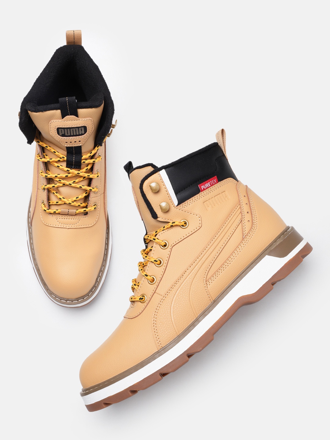 

Puma Unisex Desierto v3 Puretex High-Top Sneakers, Beige