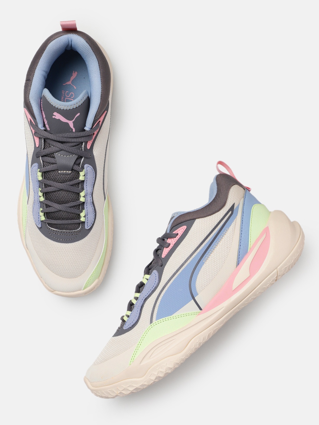 

Puma Unisex Playmaker Textured Sneakers, Multi