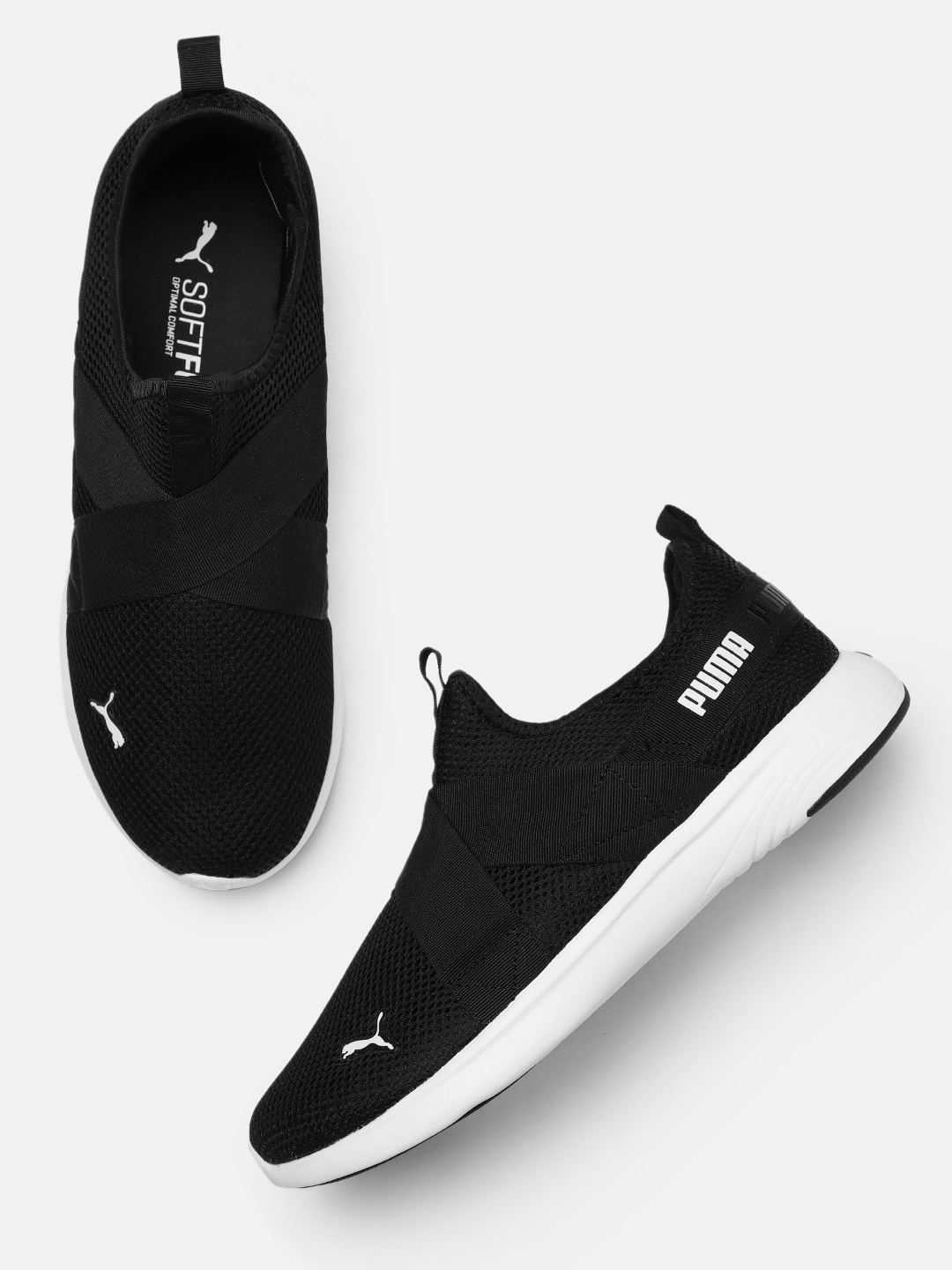 

Puma Men Softride Victoride Strap Eng Running Shoes, Black