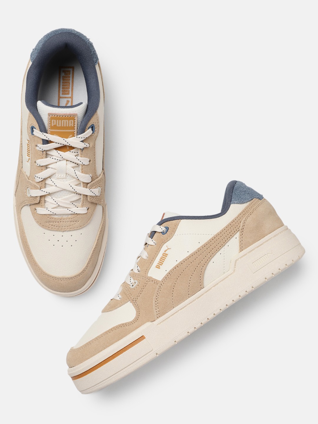 

Puma Unisex CA Pro Lux Safari Leather Sneakers, Off white