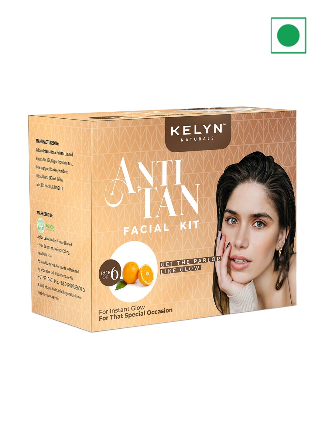

KELYN Anti Tan Glow Facial Kit For Instant Glow - 60g