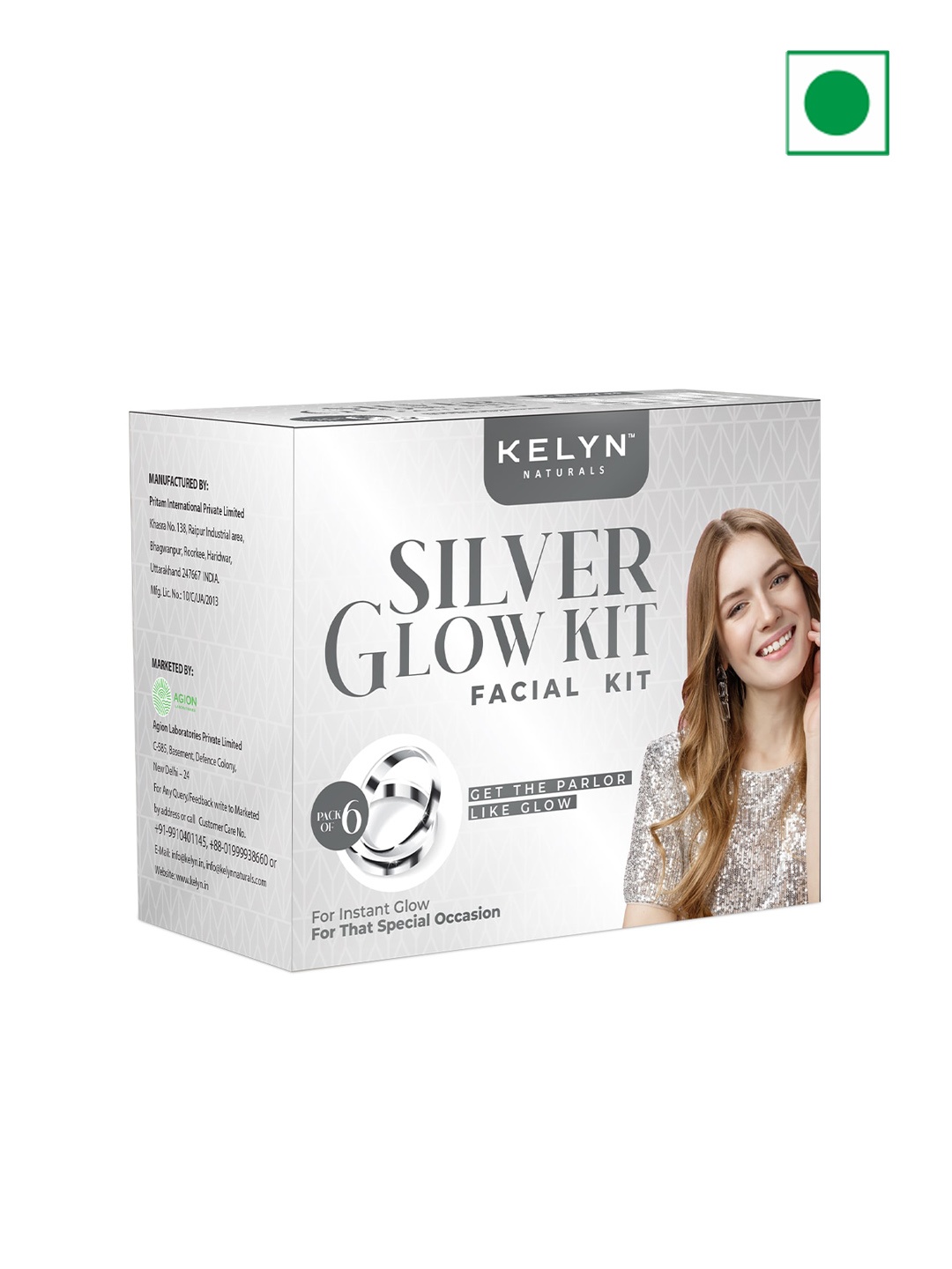 

KELYN Silver Glow Facial Kit For Prompt Radiance - 60g